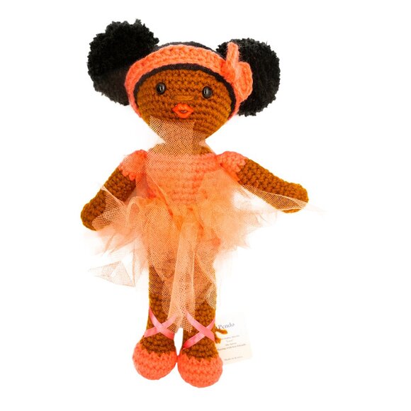 Ade Wearing Peach Tutu from Ms Kenya Doll Custom-Made Collection - Picture 1 of 6